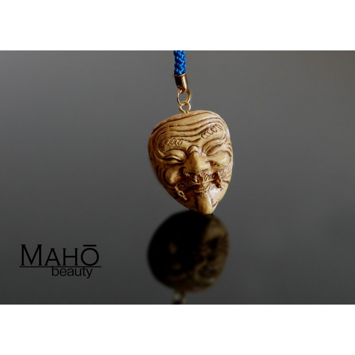 Japanese Noh Theatre mask mascot charm Okina God of peace netsuke 翁 