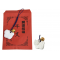 Lovely 2018 new year charm Inu Hariko - Japanese fortune talisman dog, white 