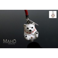 Cute Shiba inu charm/keychain dog Japanese mascot pendant しば white