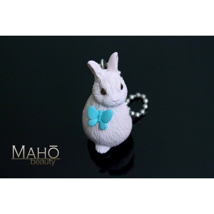 Bunny Japanese Netsuke Cell Phone Charm usagi rabbit butterfly