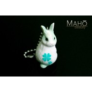 Bunny Japanese Netsuke Cell Phone Charm usagi rabbit clover