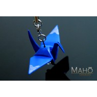 Japanese Origami Tsuru crane Orizuru Netsuke Cell Phone Strap 藍 blue waves