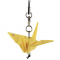 Japanese Origami Tsuru crane Orizuru Netsuke Cell Phone Strap 黄 yellow Ginko