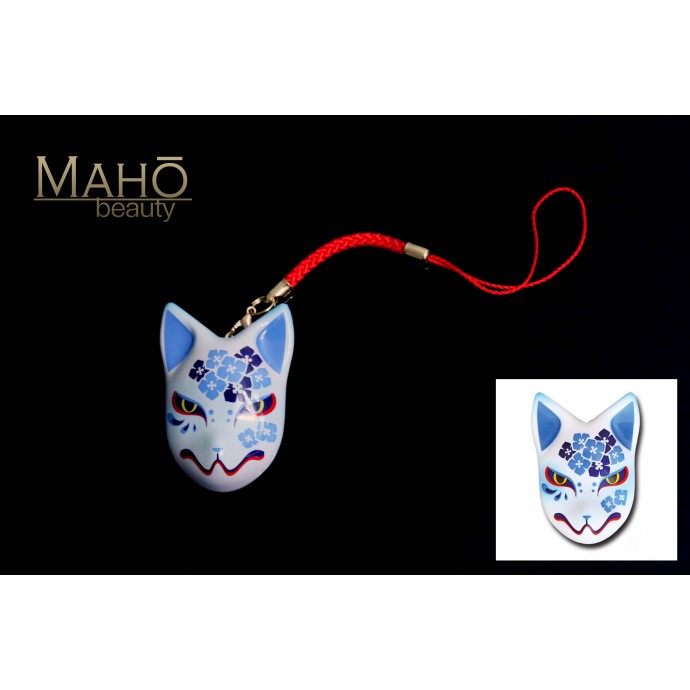 FOX Japanese KITSUNE mask  ⛩ Fushimi Inari ⛩ Lucky fortune mascot charm Ajisai