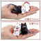 FOX Japanese KITSUNE ⛩ Fushimi Inari ⛩ Lucky fortune mascot keychain charm Black
