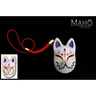 FOX Japanese KITSUNE mask  ⛩ Fushimi Inari ⛩ Lucky fortune mascot charm white 