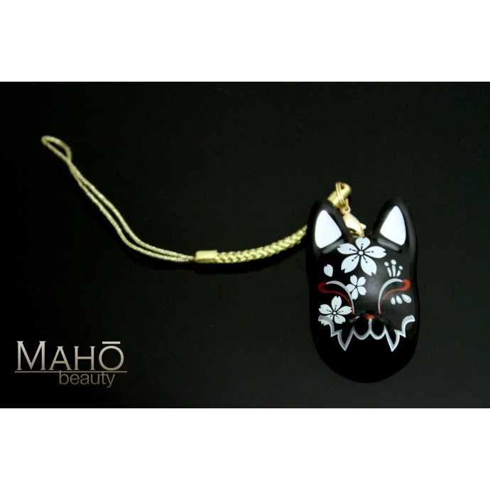 FOX Japanese KITSUNE mask  ⛩ Fushimi Inari ⛩ Lucky fortune mascot charm sakura