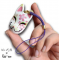 FOX Japanese KITSUNE mask  ⛩ Fushimi Inari ⛩ Lucky fortune mascot charm sakura