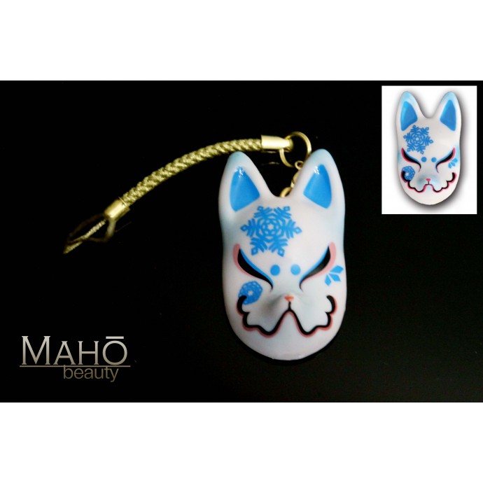FOX Japanese KITSUNE mask  ⛩ Fushimi Inari ⛩ Lucky fortune mascot charm snowflake