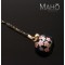 Charming Japanese Sakura Petite Mini Kaleidoscope Netsuke Cell Phone Strap (black)