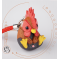Cute good luck charm Onagadori Rooster netsuke mascot zodiac
