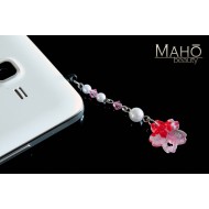 Charming Japanese style Cherry blossom mobile phone charm accessory 