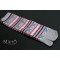 Longer style Japanese TABI SOCKS 22 – 25 cm Stripes and Flowers GRAY