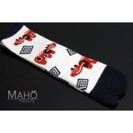 Angora Tabi socks Japanese design Akabeko 22-25 cm Red cow white