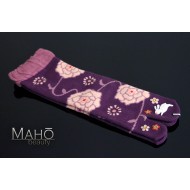 Japanese style Tabi socks: cute usagi rabbits うさぎ Purple 桜兎