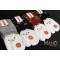 Japanese design Angora Tabi socks: USAGi rabbit  22-25 cm Red