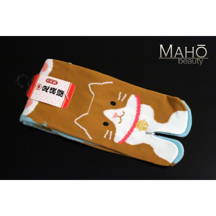 MADE IN JAPAN TABI SOCKS: NEKO Cat 22 – 25 cm Ginger