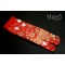 Cute Japanese TABI toe SOCKS: 千鳥 PLOVER Asanoha 22 – 25 cm red