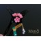 Original Japanese Sakura blossoms KANZASHI HAIR COMB Butterfly 桜簪