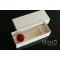 Made in Japan Kanzashi metal hair stick comb: Odamaki Pure Silk Thread Ball Red