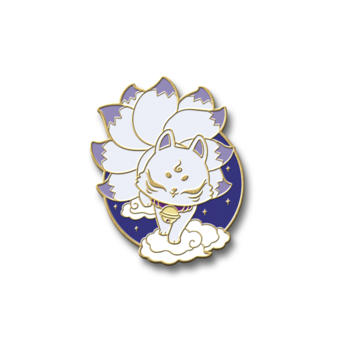 FOX Japanese KITSUNE spirit ⛩ FUSHIMI INARI ⛩ Badge Brooch