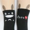 Stylish and Cute Animal Print-Tattoo Stockings: Totoro with nude top