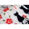 Cute MADE IN JAPAN TABI SOCKS:  flower and the cat 22 – 25 cm White