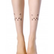 Stylish and Cute Animal Print-Tattoo Stockings: Kitty 