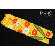 Lovely Japanese style Tabi socks: Summer flowers 22-25 cm 