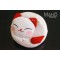 Lovely Japanese Maneki Neko Lucky Cat pouch with three dimensional cat motif: Size L 