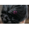 Made in Japan Kanzashi metal hair stick comb: Odamaki Pure Silk Thread Ball Red