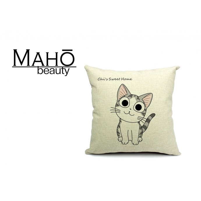 Lovely Anime Style Tabby kitty Chi's Sweet Home Square Pillow Case - Curious