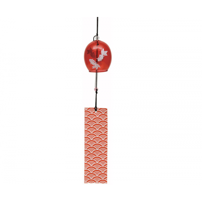 JAPANESE FURIN GLASS WIND CHIME - Charming tinkle sound. 金魚 Kingyo Goldfish