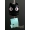 Japanese symbol of summer: Lovely Kuro Neko black cat wind chime FURIN