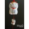 Japanese wind chime furin Mother and child Maneki neko fortune cat  double happiness!